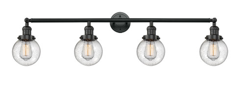 Franklin Restoration Four Light Bath Vanity in Matte Black (405|215-BK-G204-6)
