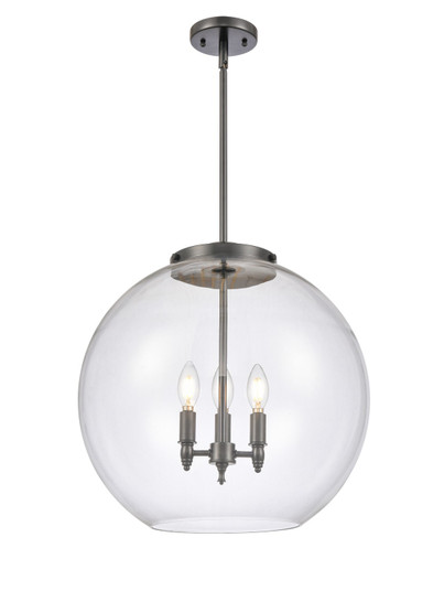 Ballston Three Light Pendant in Matte Black (405|221-3S-BK-G122-18)