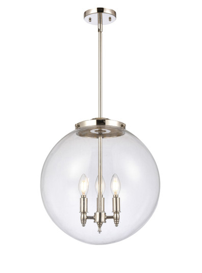 Essex Three Light Pendant in Polished Nickel (405|221-3S-PN-G202-16)