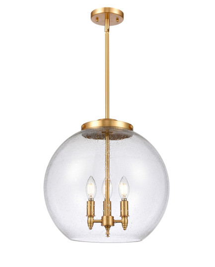 Essex Three Light Pendant in Satin Gold (405|221-3S-SG-G124-16)