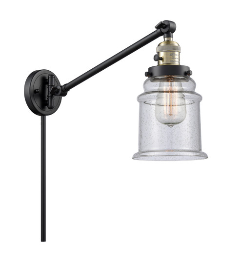 Franklin Restoration One Light Swing Arm in Black Antique Brass (405|237-BAB-G184)