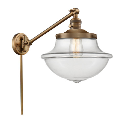 Franklin Restoration One Light Swing Arm Lamp in Brushed Brass (405|237-BB-G542)