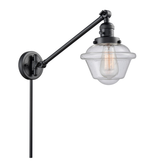 Franklin Restoration One Light Swing Arm Lamp in Matte Black (405|237-BK-G534)