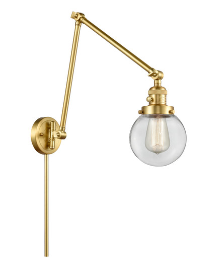 Franklin Restoration One Light Swing Arm Lamp in Satin Gold (405|238-SG-G202-6)