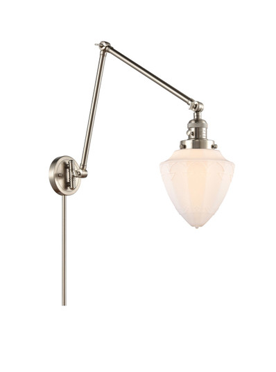 Franklin Restoration One Light Swing Arm Lamp in Brushed Satin Nickel (405|238-SN-G661-7)