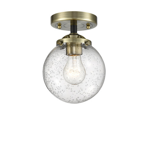 Nouveau One Light Semi-Flush Mount in Black Antique Brass (405|284-1C-BAB-G204-6)