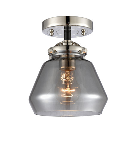 Nouveau One Light Semi-Flush Mount in Black Polished Nickel (405|284-1C-BPN-G173)