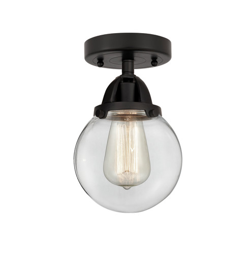 Nouveau 2 One Light Semi-Flush Mount in Matte Black (405|288-1C-BK-G202-6)