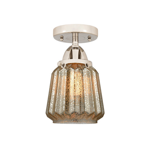 Nouveau 2 One Light Semi-Flush Mount in Polished Nickel (405|288-1C-PN-G146)