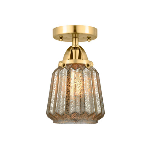 Nouveau 2 One Light Semi-Flush Mount in Satin Gold (405|288-1C-SG-G146)