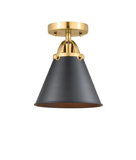 Nouveau 2 One Light Semi-Flush Mount in Satin Gold (405|288-1C-SG-M13-BK)