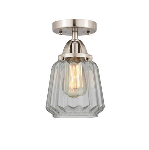 Nouveau 2 LED Semi-Flush Mount in Brushed Satin Nickel (405|288-1C-SN-G142-LED)