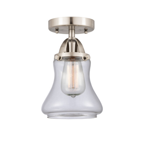 Nouveau 2 One Light Semi-Flush Mount in Brushed Satin Nickel (405|288-1C-SN-G192)