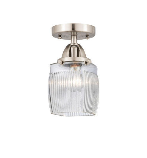 Nouveau 2 One Light Semi-Flush Mount in Brushed Satin Nickel (405|288-1C-SN-G302)