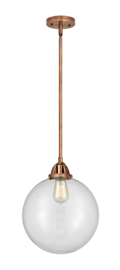 Nouveau 2 LED Mini Pendant in Antique Copper (405|288-1S-AC-G202-12-LED)