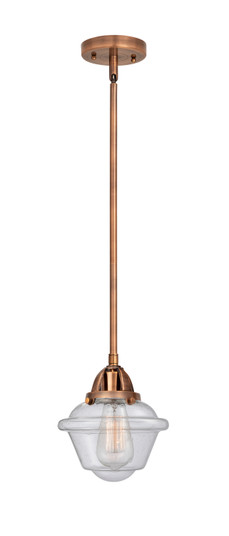 Nouveau 2 LED Mini Pendant in Antique Copper (405|288-1S-AC-G534-LED)