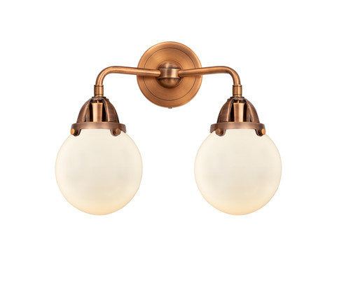 Nouveau 2 Two Light Bath Vanity in Antique Copper (405|288-2W-AC-G201-6)