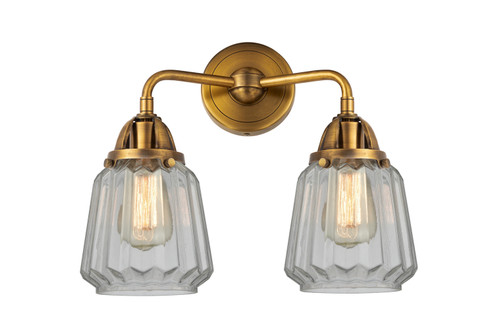 Nouveau 2 Two Light Bath Vanity in Brushed Brass (405|288-2W-BB-G142)