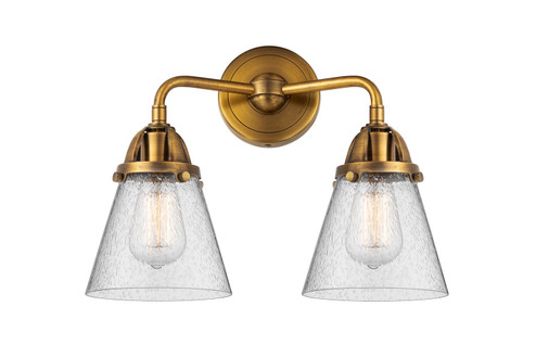Nouveau 2 LED Bath Vanity in Brushed Brass (405|288-2W-BB-G64-LED)
