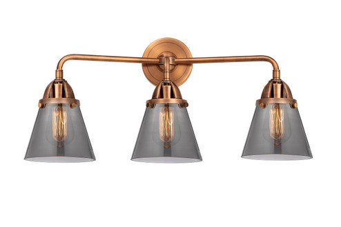 Nouveau 2 Three Light Bath Vanity in Antique Copper (405|288-3W-AC-G63)