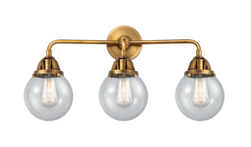 Nouveau 2 Three Light Bath Vanity in Brushed Brass (405|288-3W-BB-G204-6)