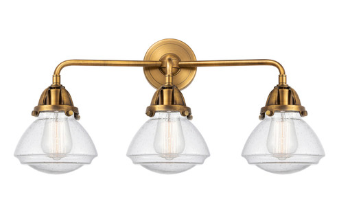 Nouveau 2 Three Light Bath Vanity in Brushed Brass (405|288-3W-BB-G324)