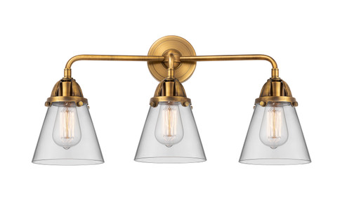 Nouveau 2 Three Light Bath Vanity in Brushed Brass (405|288-3W-BB-G62) Nouveau 2 Three Light Bath Vanity in Brushed Brass (405|288-3W-BB-G62)