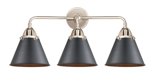 Nouveau 2 Three Light Bath Vanity in Polished Nickel (405|288-3W-PN-M13-BK)