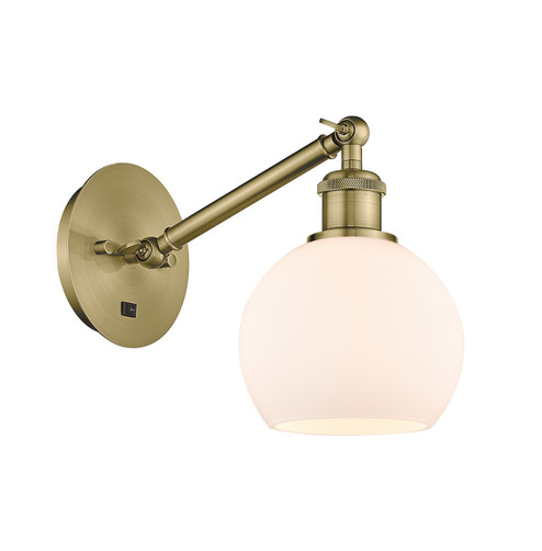 Ballston LED Wall Sconce in Antique Brass (405|317-1W-AB-G121-6-LED)