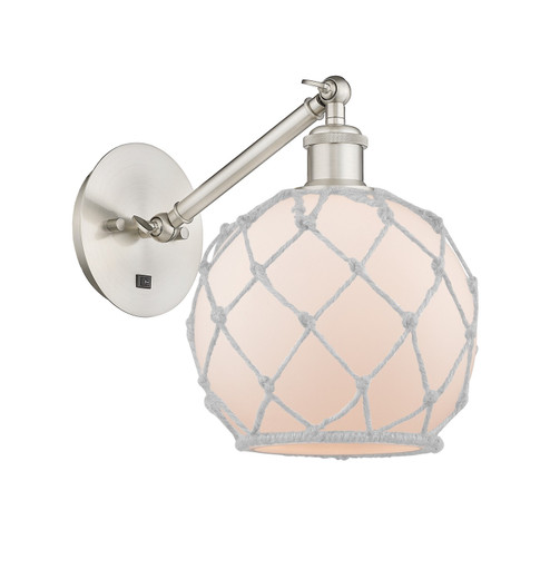 Ballston One Light Wall Sconce in Brushed Satin Nickel (405|317-1W-SN-G121-8RW) Ballston One Light Wall Sconce in Brushed Satin Nickel (405|317-1W-SN-G121-8RW)