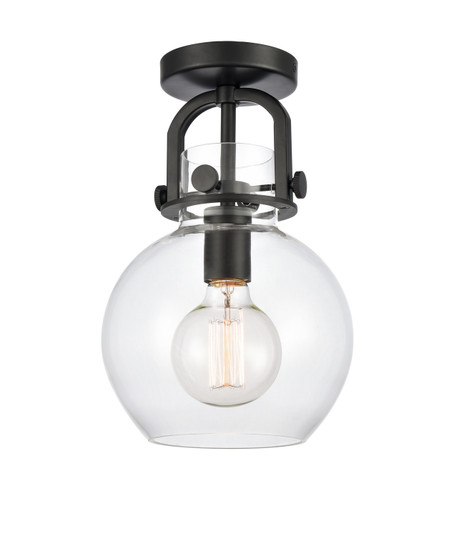 Downtown Urban One Light Semi-Flush Mount in Matte Black (405|410-1F-BK-8CL)