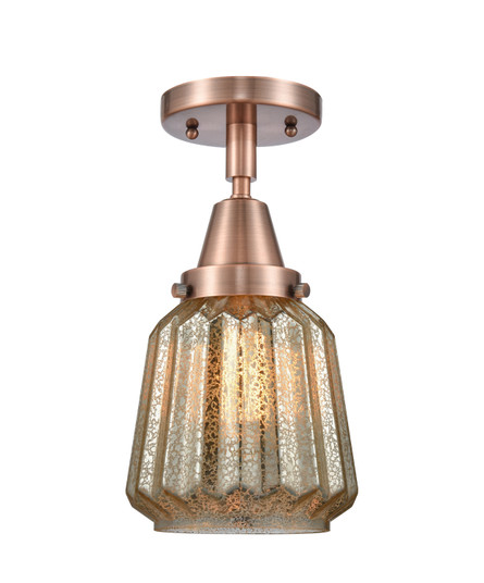 Caden One Light Semi-Flush Mount in Antique Copper (405|447-1C-AC-G146)