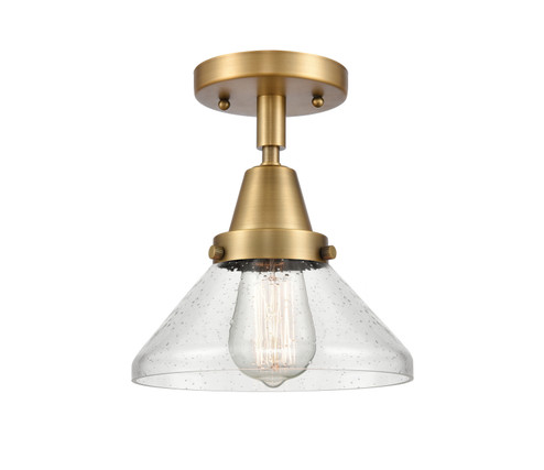 Caden One Light Flush Mount in Brushed Brass (405|447-1C-BB-G4474)