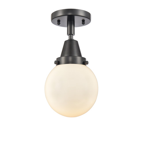 Caden One Light Flush Mount in Matte Black (405|447-1C-BK-G201-6)