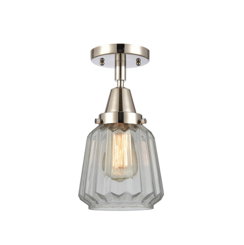 Caden LED Semi-Flush Mount in Polished Nickel (405|447-1C-PN-G142-LED)