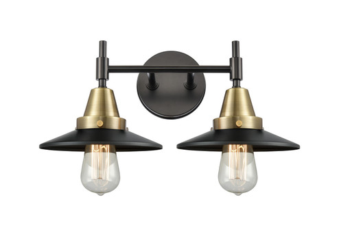 Caden Two Light Bath Vanity in Black Antique Brass (405|447-2W-BAB-M6-BK)