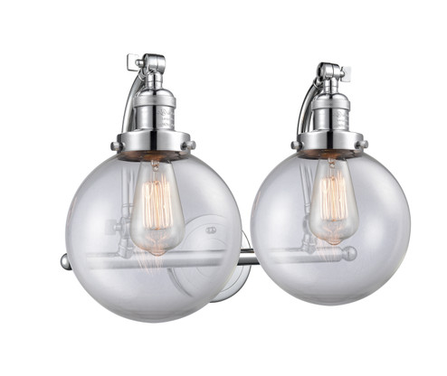 Franklin Restoration Two Light Bath Vanity in Polished Chrome (405|515-2W-PC-G202-8)