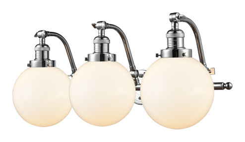 Franklin Restoration Three Light Bath Vanity in Polished Chrome (405|515-3W-PC-G201-8)