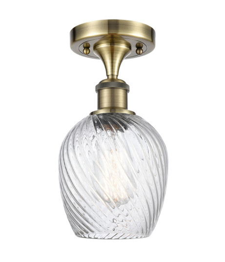 Ballston One Light Semi-Flush Mount in Antique Brass (405|516-1C-AB-G292)