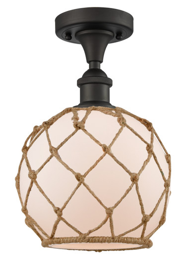 Ballston One Light Semi-Flush Mount in Oil Rubbed Bronze (405|516-1C-OB-G121-8RB)