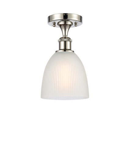 Ballston One Light Semi-Flush Mount in Polished Nickel (405|516-1C-PN-G381)