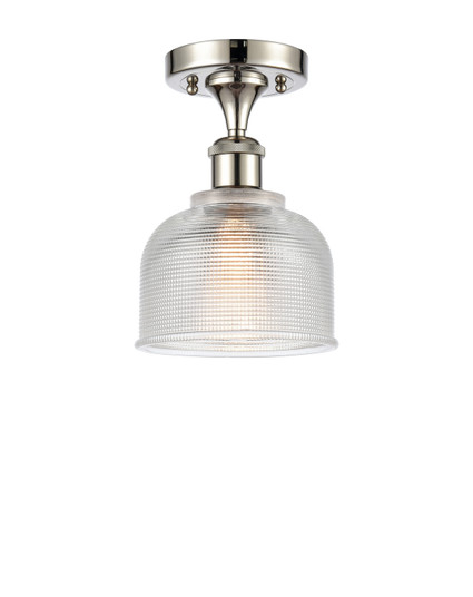 Ballston LED Semi-Flush Mount in Polished Nickel (405|516-1C-PN-G412-LED)