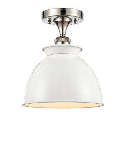 Ballston One Light Semi-Flush Mount in Polished Nickel (405|516-1C-PN-M14-W)