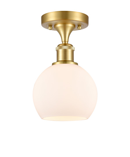 Ballston One Light Semi-Flush Mount in Satin Gold (405|516-1C-SG-G121-6)