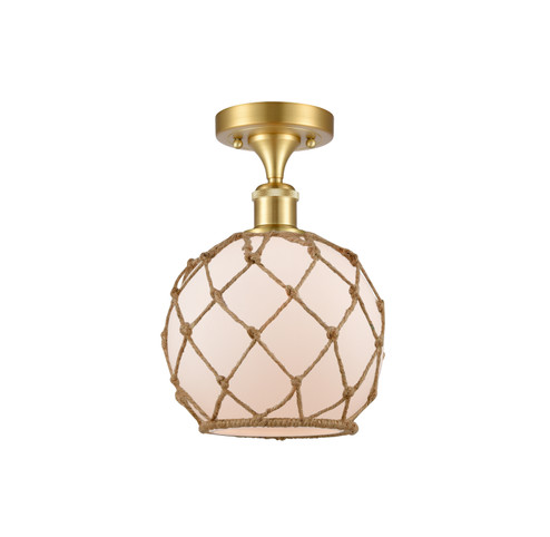 Ballston LED Semi-Flush Mount in Satin Gold (405|516-1C-SG-G121-8RB-LED)