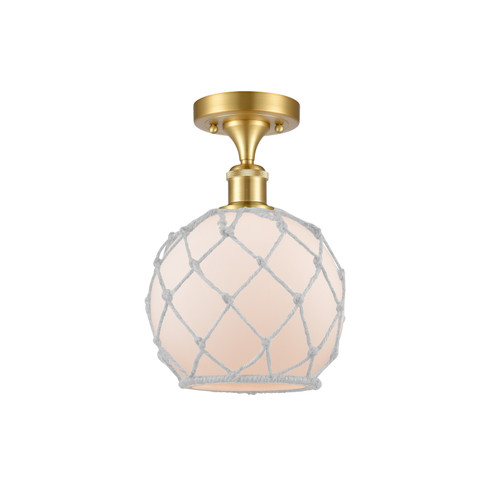 Ballston One Light Semi-Flush Mount in Satin Gold (405|516-1C-SG-G121-8RW)