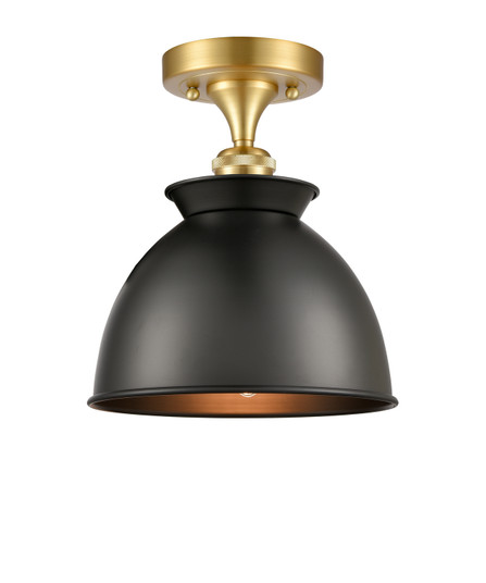 Ballston One Light Semi-Flush Mount in Satin Gold (405|516-1C-SG-M14-BK)