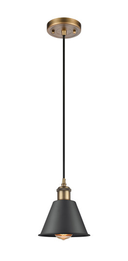 Ballston LED Mini Pendant in Brushed Brass (405|516-1P-BB-M8-BK-LED)