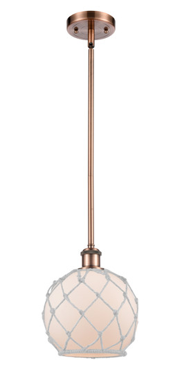 Ballston One Light Mini Pendant in Antique Copper (405|516-1S-AC-G121-8RW)