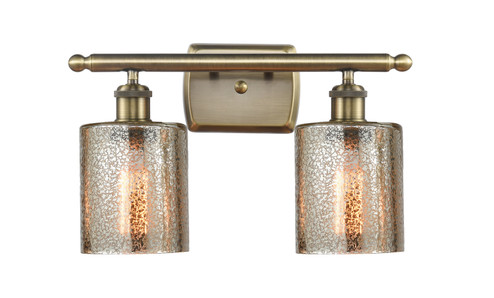 Ballston Two Light Bath Vanity in Antique Brass (405|516-2W-AB-G116)
